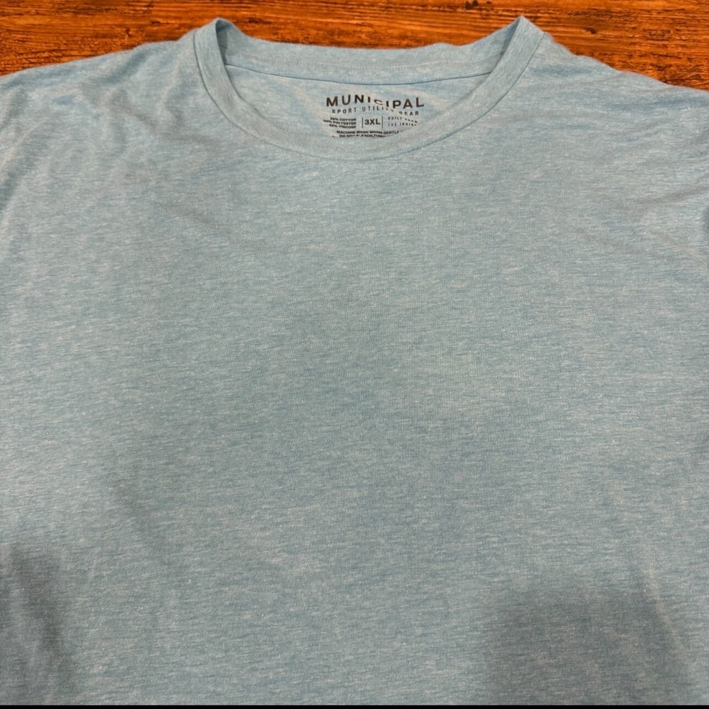 Municipal Sport Utility Gear Blue Logo Casual Golf Long Sleeve T Shirt Men's 3XL